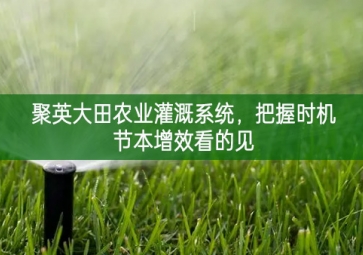 「智慧農(nóng)業(yè)」聚英大田農(nóng)業(yè)灌溉系統(tǒng)，把握時機節(jié)本增效看的見